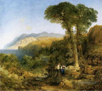 Côte Amalfitaine paysage Thomas Moran Peinture à l'huile